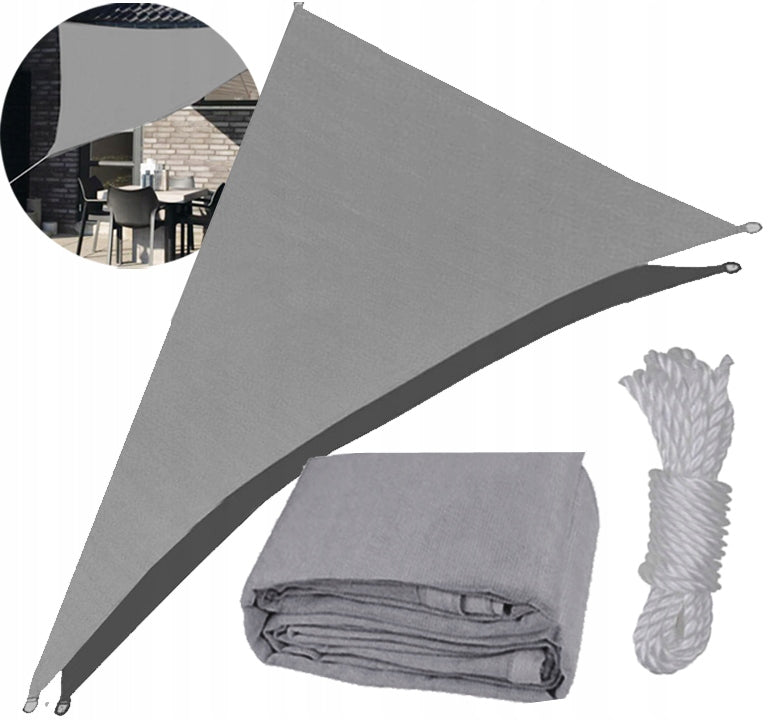 SAIL TRIANGLE 3,6x3,6x3,6m GREY SUNSCREEN