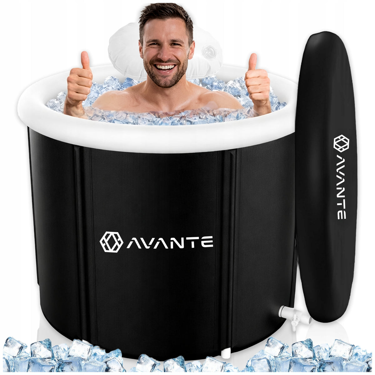 SAILING BARREL BATHTUB FOLDING PORTABLE SWIMMING POOL INFLATABLE COVER 300L