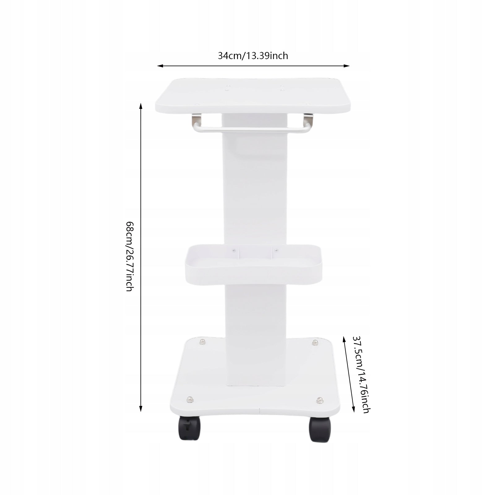 SALON TROLLEY MULTIFUNCTIONAL BEAUTY CART WITH 4 WHEELS 35*38*68CM Brand no brand