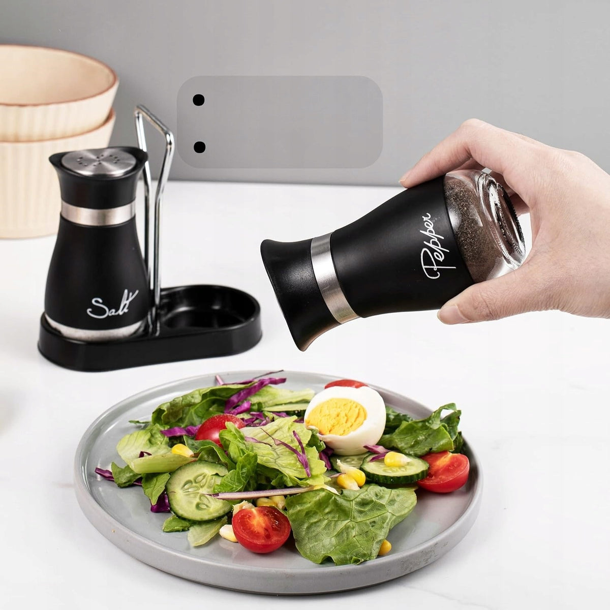 SALT AND MOLE GLASS SET WITH PREMIUM SPICE RACK Manufacturer code 5904316496951