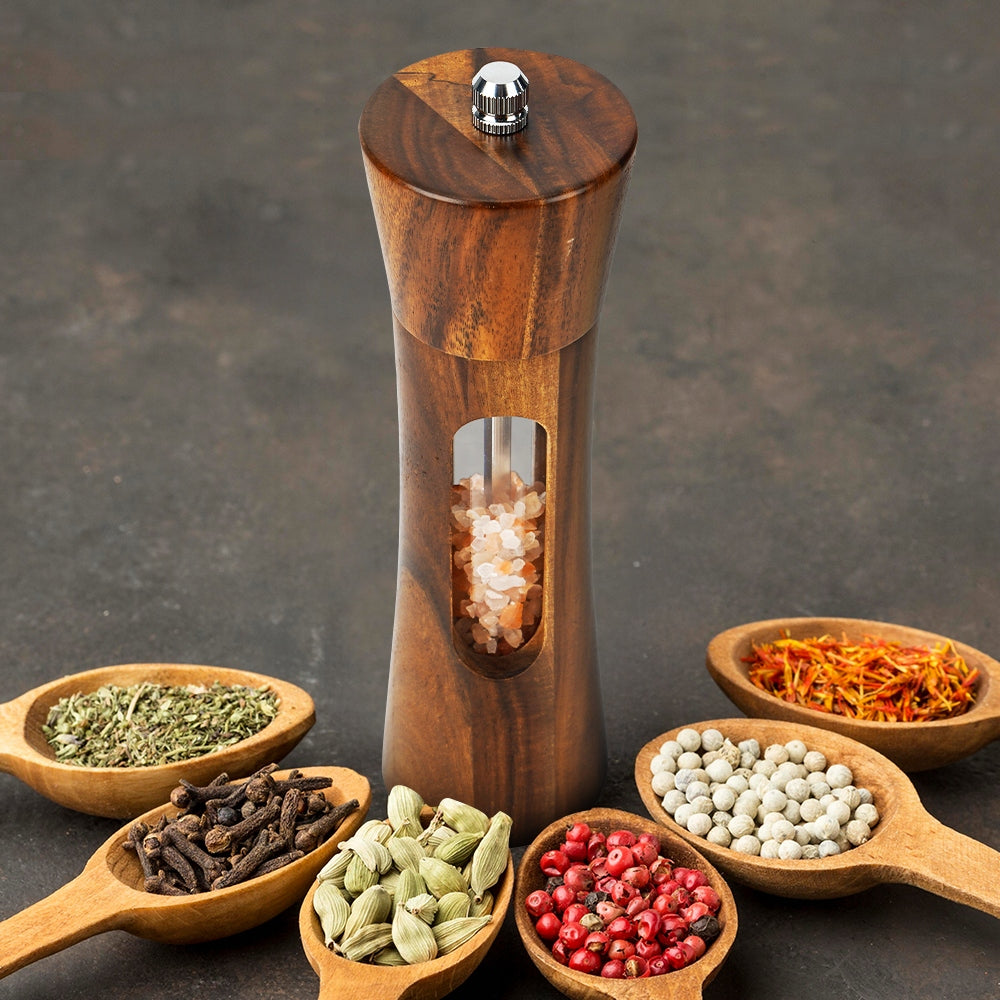 SALT AND PEPPER GRINDER WOODEN GRINDERS SPICE GRINDER HANDHELD 2 SET Brand no brand