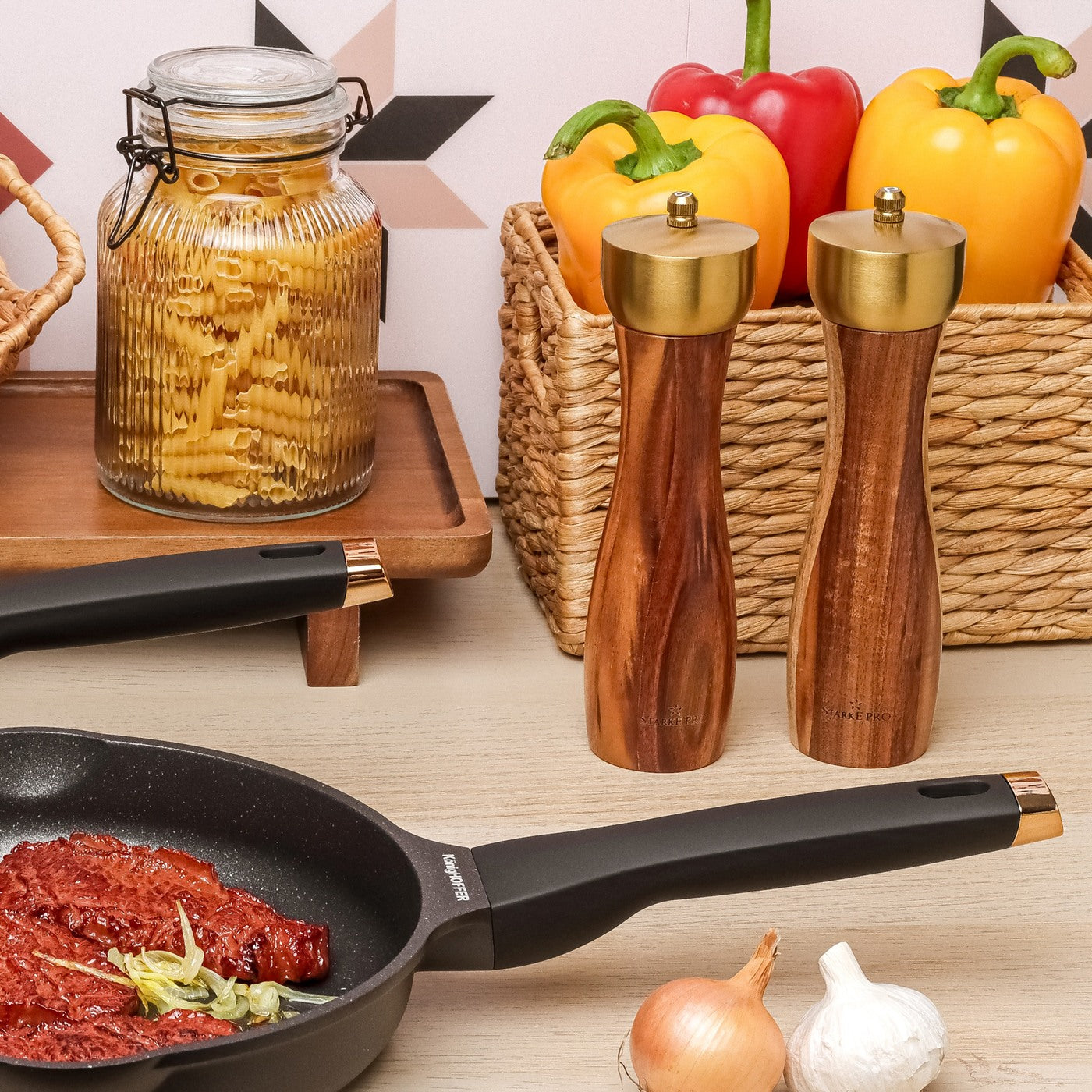 SALT AND PEPPER GRINDERS for Spices Set ACACIA Starke Pro Epirus 2pcs Manufacturer code 5903313464185