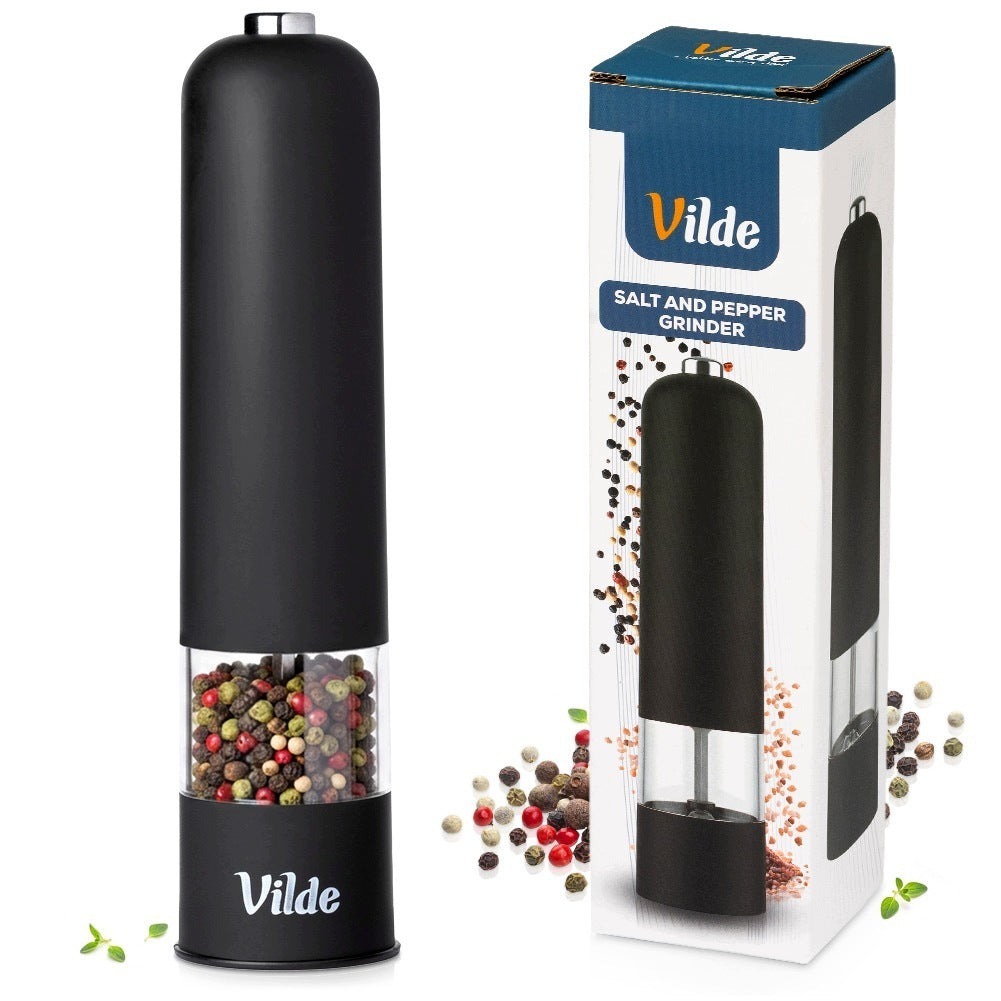 SALT PEPPER Grinder Spice Grinder Electric Black Seasoning