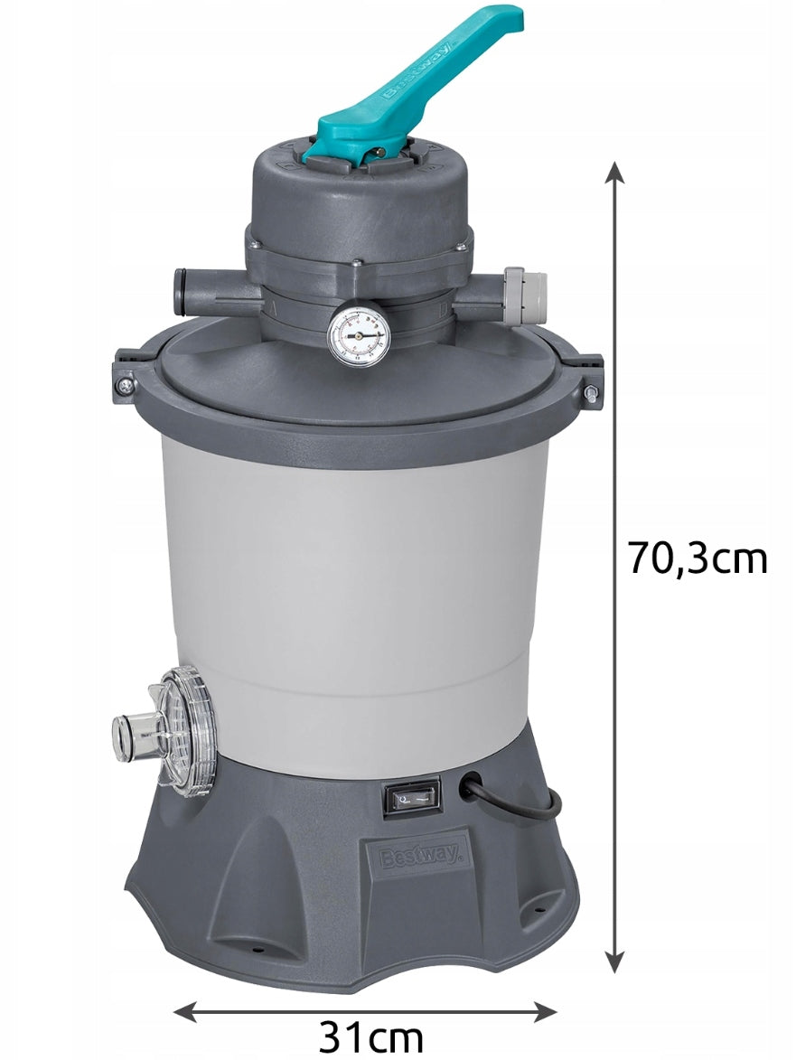 SAND PUMP FOR SWIMMING POOLS FILTERING 3596l/h BESTWAY 58515 +HOSES + FITTINGS Manufacturer code 5906186713565