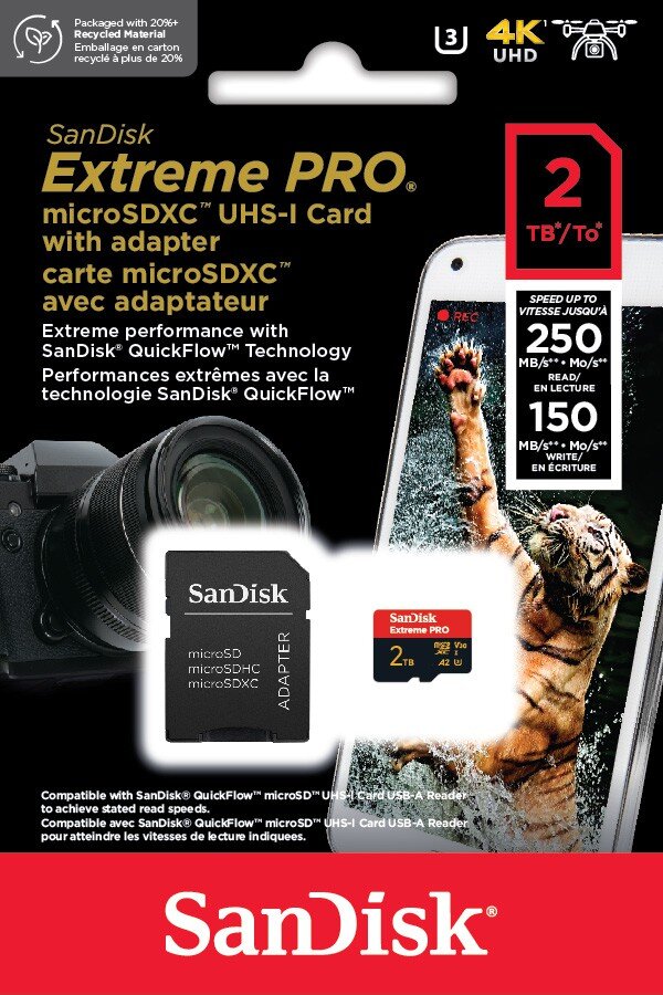 SANDISK Extreme PRO microSDXC (2TB) + adapter