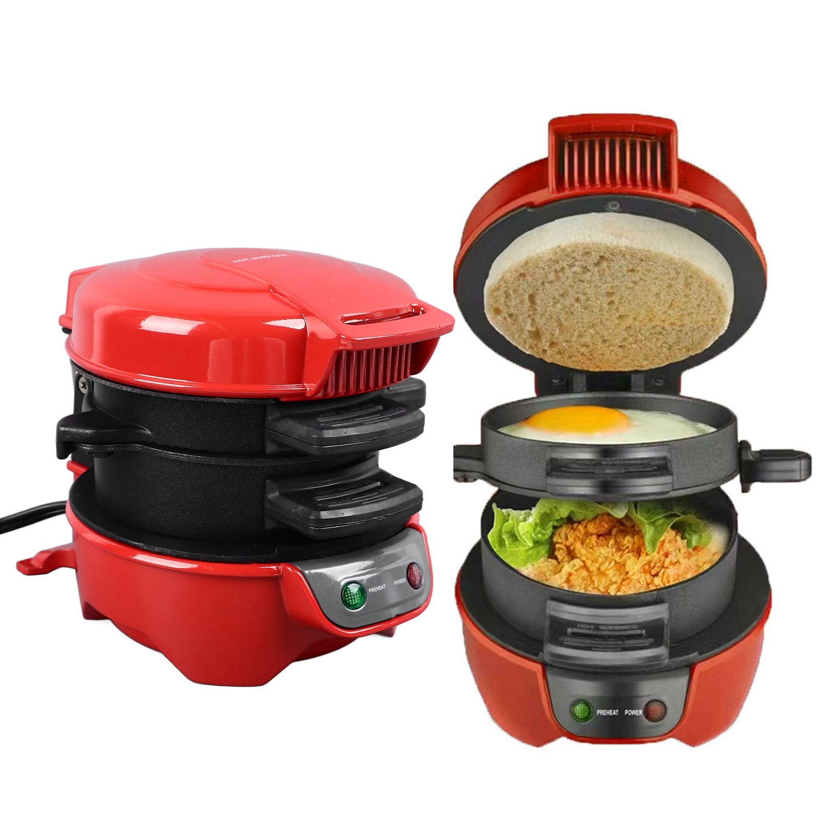 SANDWICH MAKING DEVICE FOR BREAKFAST PREPARATION 600W 220V