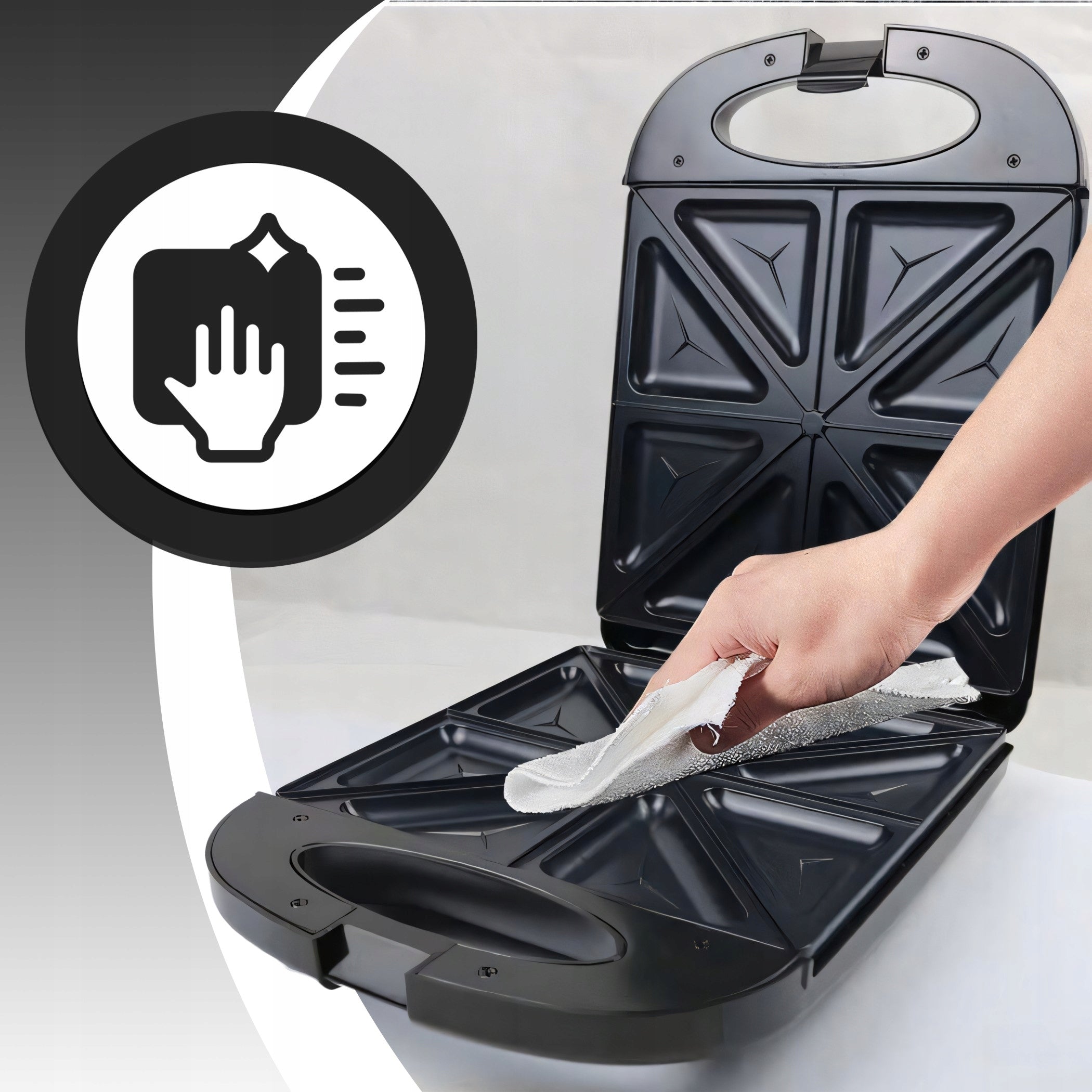 SANDWICH TOASTER 1400W STRONG LARGE XXL 4 SANDWICHES Packaging status original