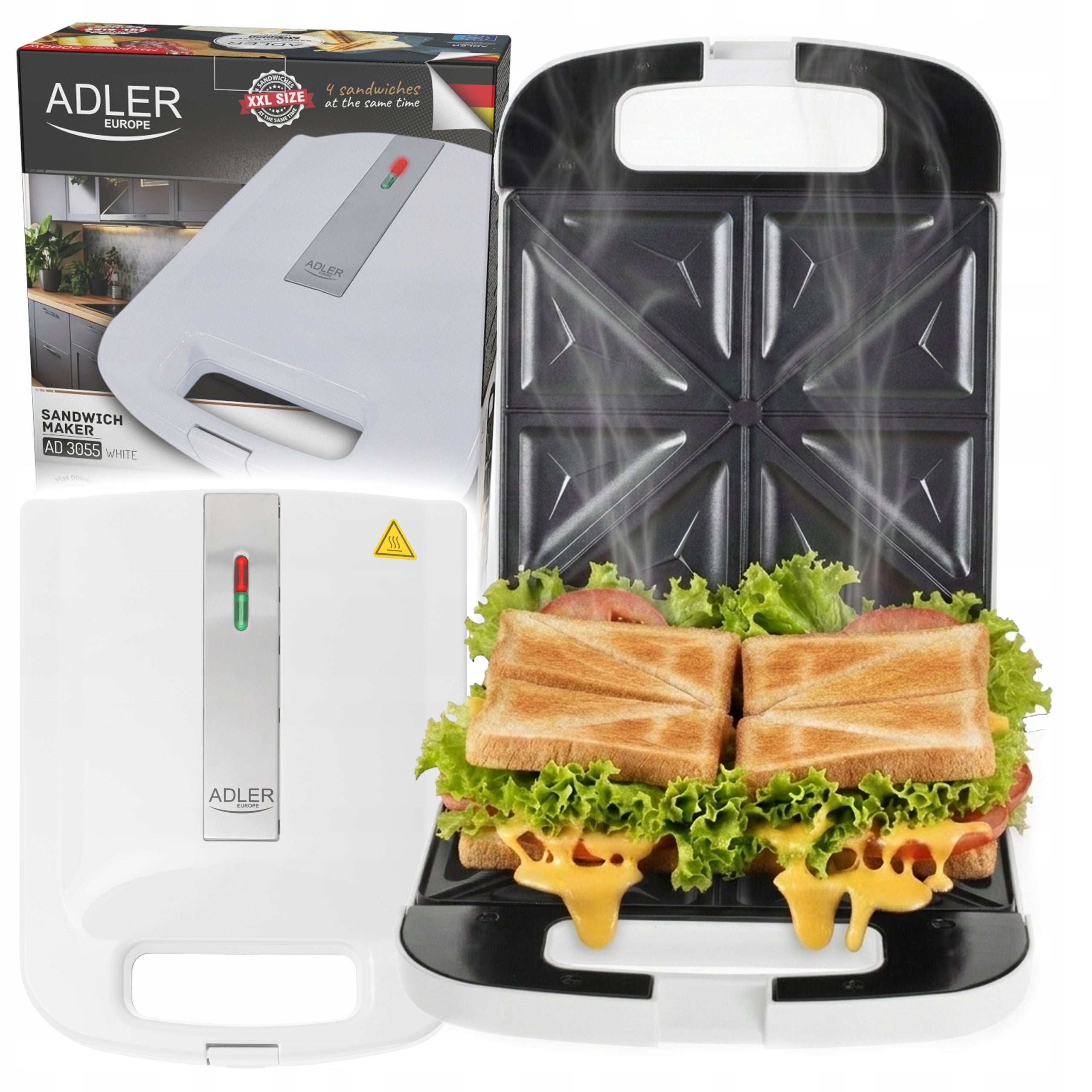 SANDWICH TOASTER ELECTRIC SANDWICH NON-STICK COATING 2000W