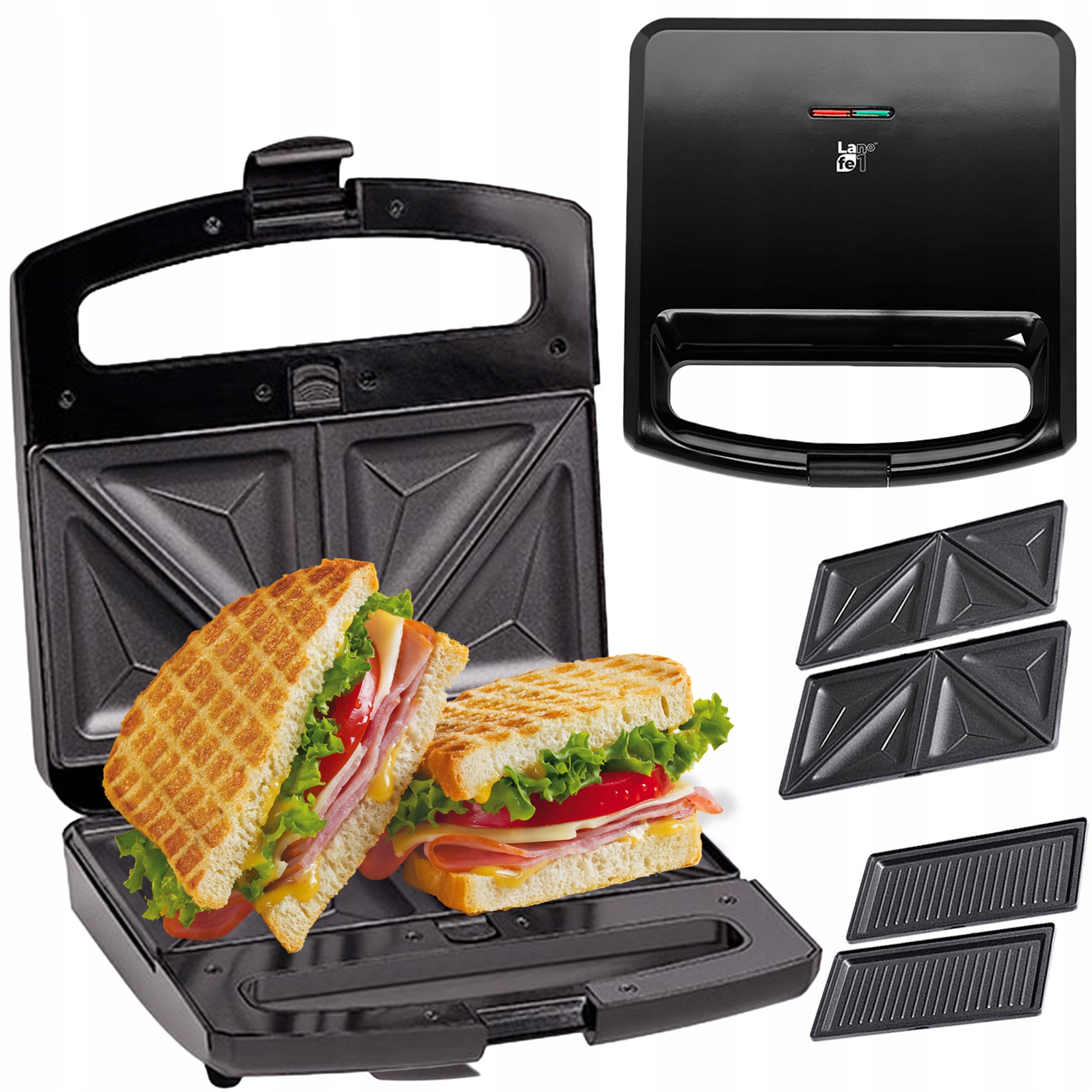 SANDWICH TOASTER PANINI GRILL ELECTRIC WAFFLE MAKER 3in1