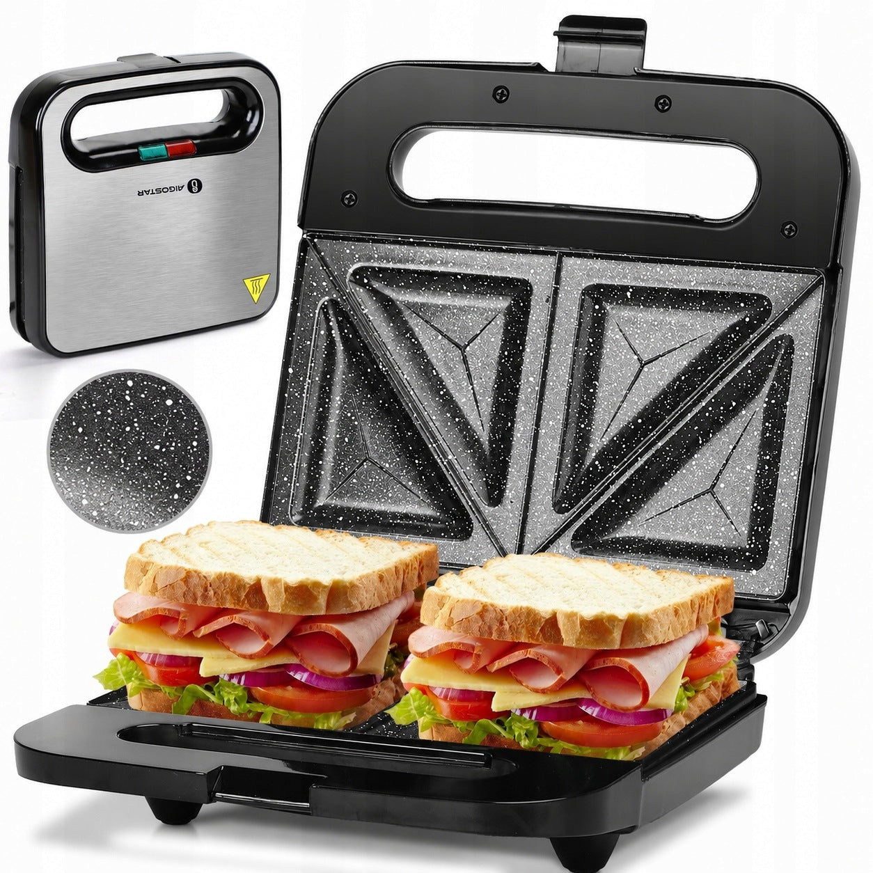 SANDWICH TOASTER SANDWICH 750W NONSTICK CERAMIC COATING