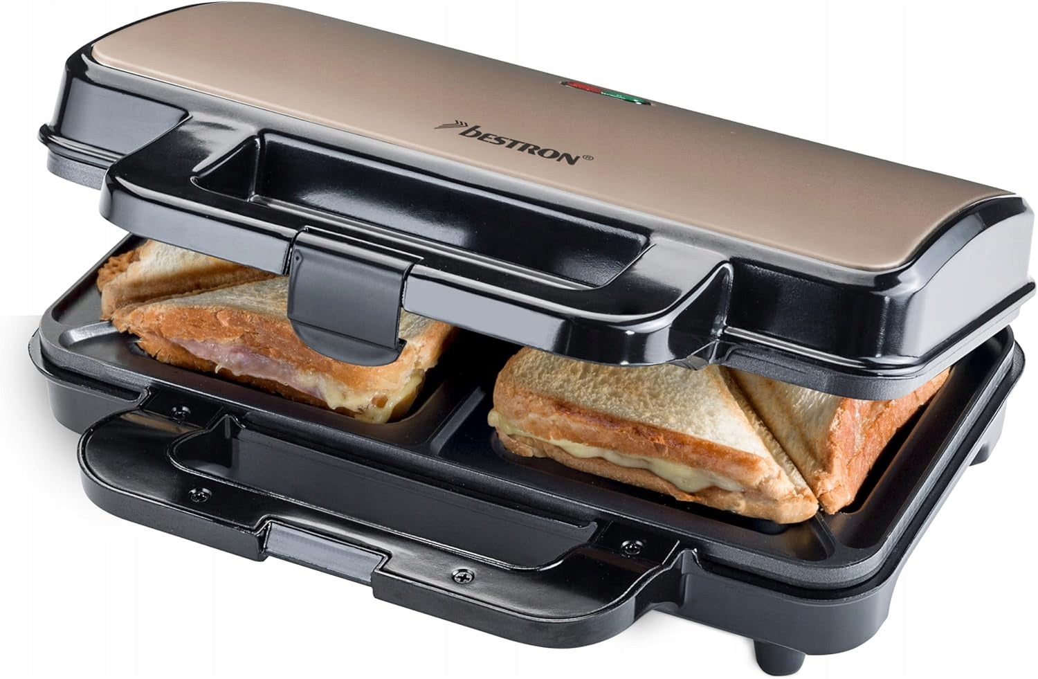 SANDWICH TOASTER XL 900W BEIGE NON-STICK AUTOMATIC SHUTDOWN