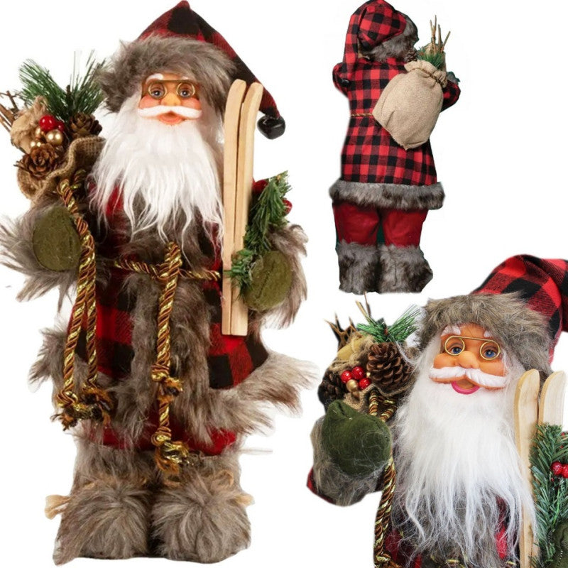 SANTA CLAUS CHRISTMAS SCANDINAVIAN STAR FIGURINE 45CM DECORATION