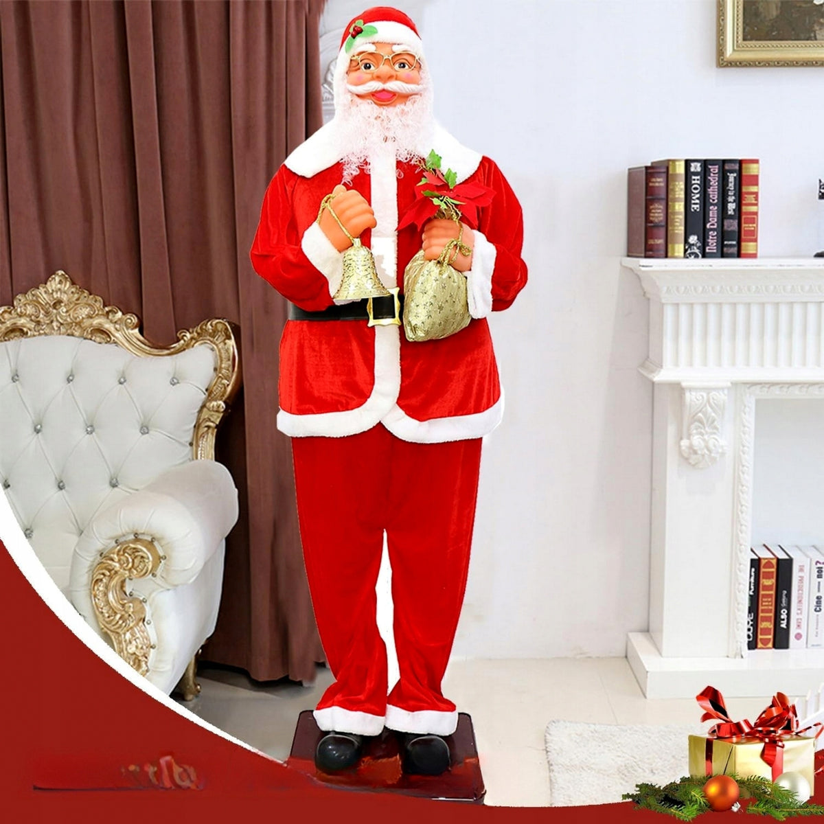 SANTA CLAUS FOR SHOP 180cm FIGURE DANCES SINGS ORNAMENT CHRISTMAS Manufacturer code QL93715