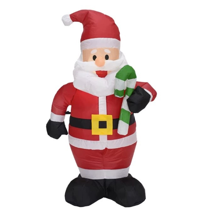 SANTA CLAUS INFLATABLE CHRISTMAS DECORATION LED GARDEN ORNAMENT 120 cm