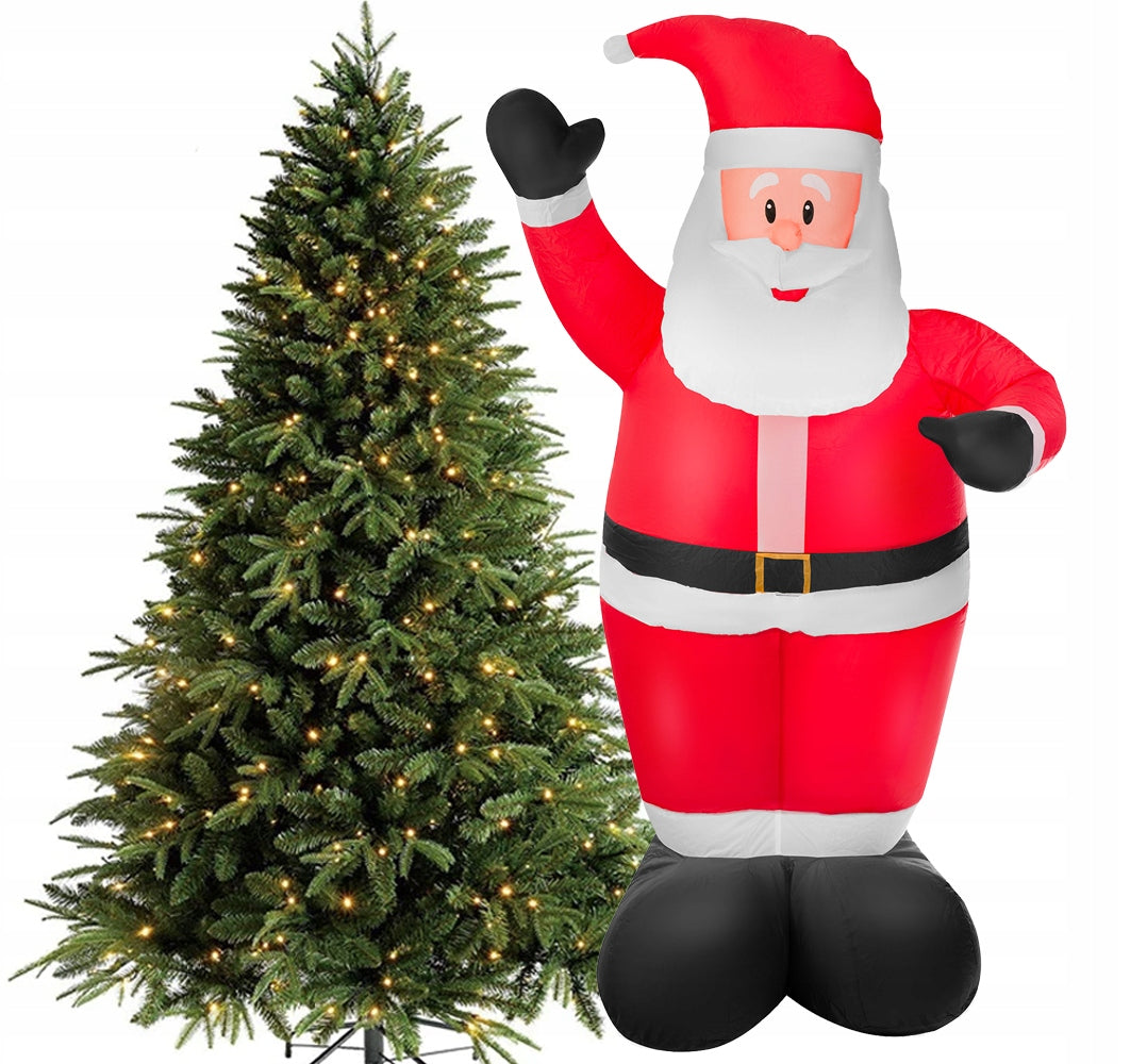 SANTA CLAUS INFLATABLE CHRISTMAS DECORATION LED GARDEN ORNAMENT XXXL 240cm