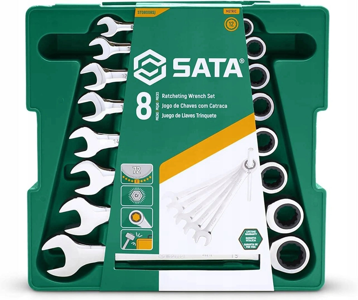 SATA Ratcheting wrench set CRV gift ST08008SJ Brand SATA