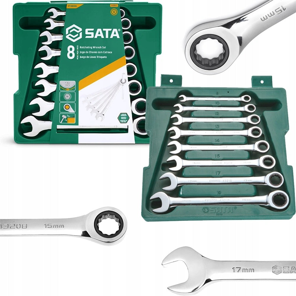 SATA Ratcheting wrench set CRV gift ST08008SJ