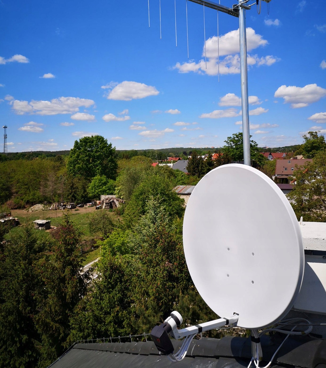 SATELLITE ANTENNA CANOPY CORAB 80CM WHITE HD 4K Brand Corab
