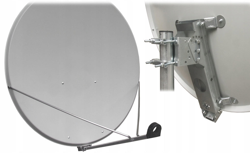 SATELLITE DISH, 120x110cm FAMAVAL TRX, LIGHT GREY, ALUMINIUM