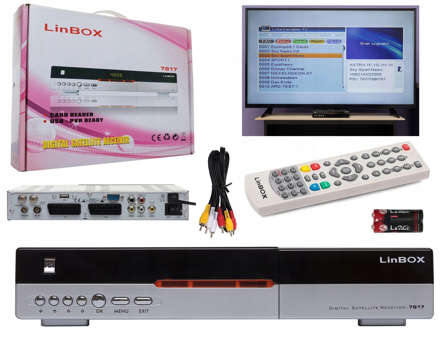 SATELLITE TUNER FOR GERMAN UNCODED CHANNELS