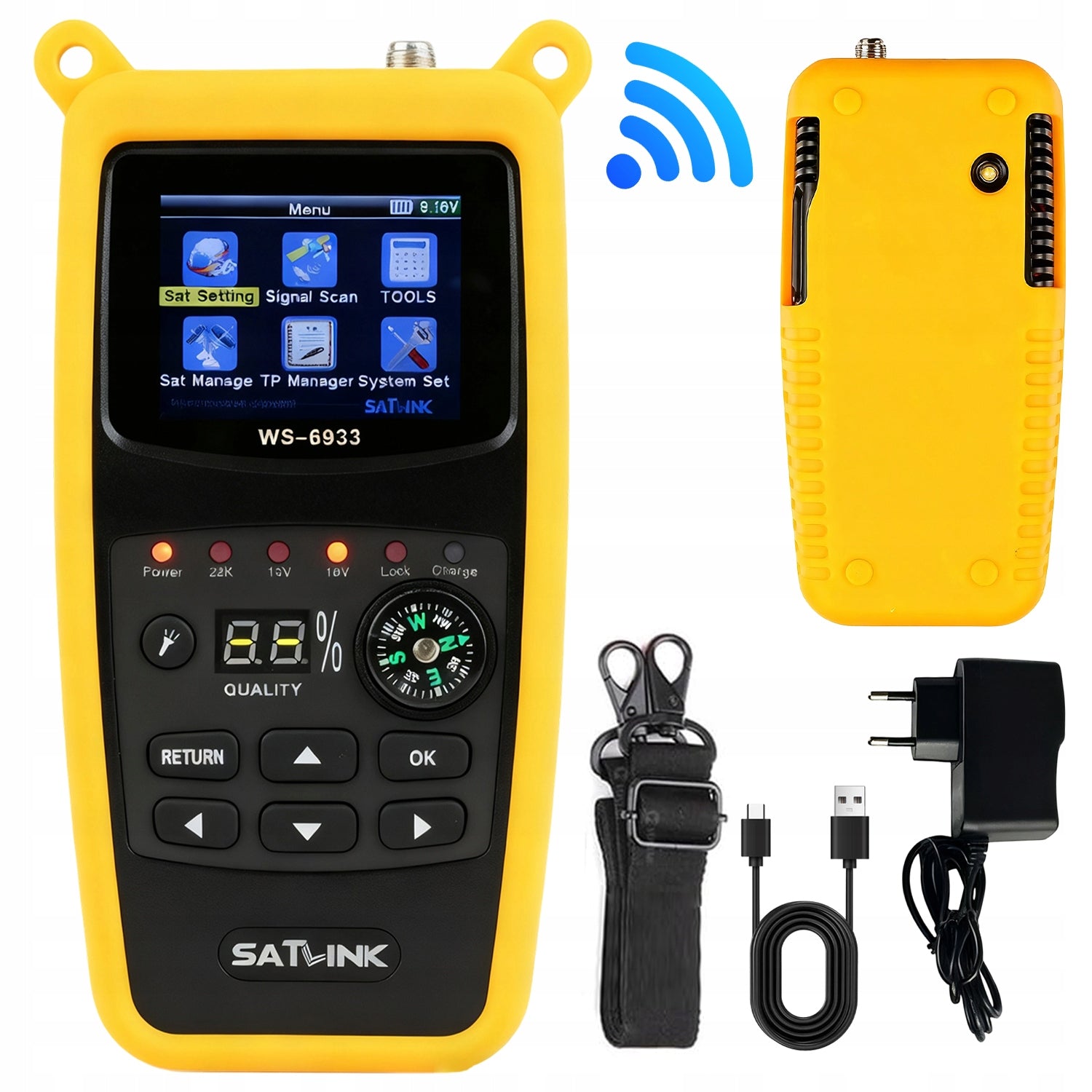 SATELLITE VIEWFINDER, SATELLITE RECOGNITION, DVB-S DVB-S2 SIGNAL RECEIVER