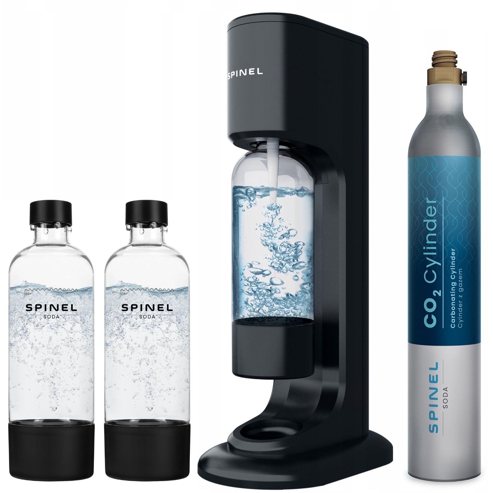 SATURATOR SPINEL SODA BubbleON FOR WATER GASSING - 2x SPINELSODA BOTTLES Manufacturer code BubbleON