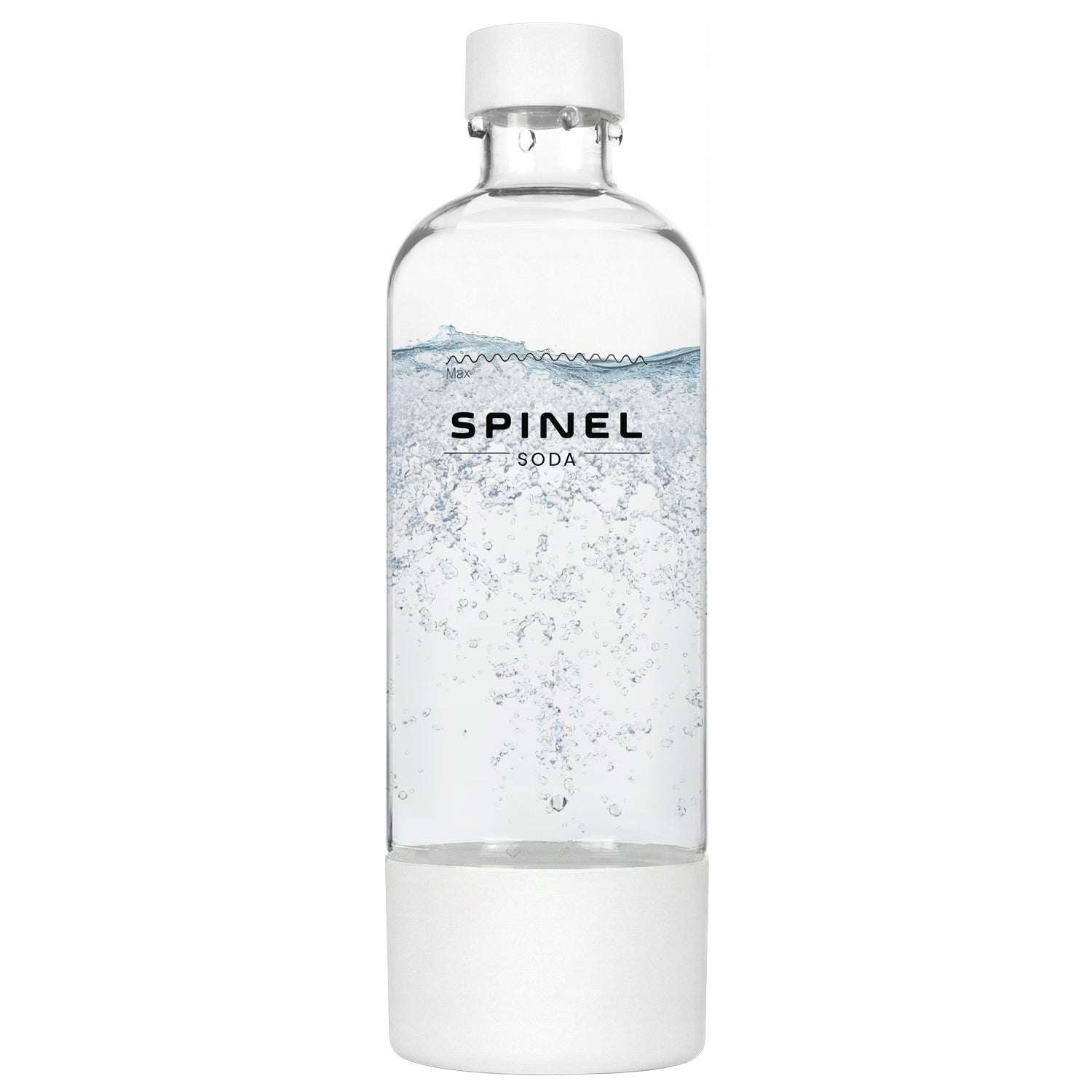 SATURATOR SPINEL SODA BubbleON WHITE FOR WATER GASSING BOTTLE 1L + CARTRIDGE Dominant color white
