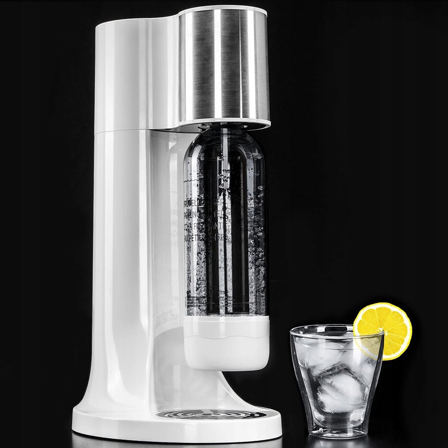 SATURATOR Siphon for Water Gasification Levivo Soda White + 2xBOTTLE Packaging status original