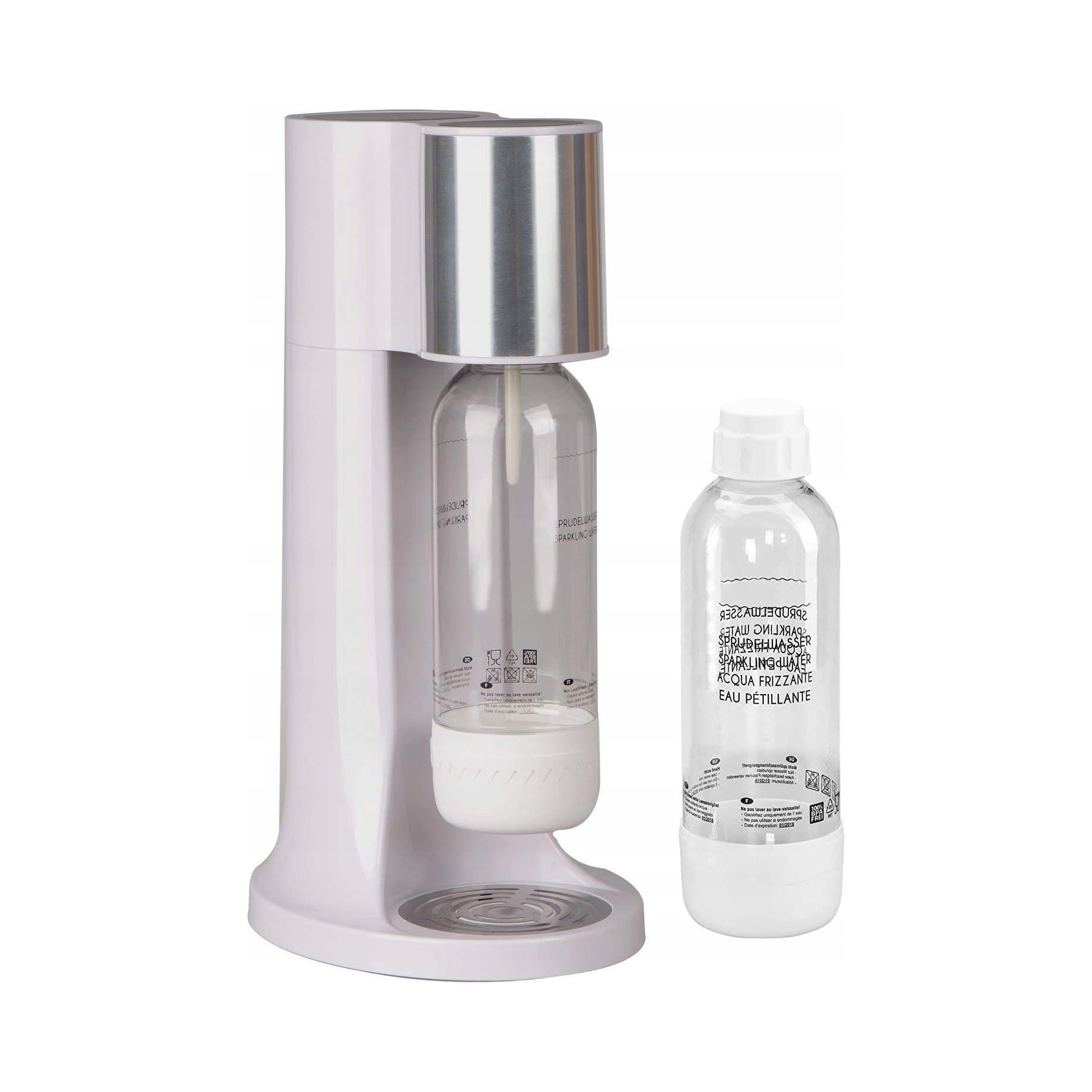 SATURATOR Siphon for Water Gasification Levivo Soda White + 2xBOTTLE