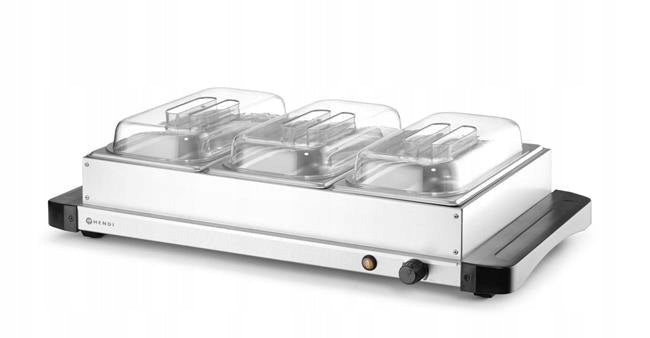 SAUCE HEATER Hendi Electric Triple 230V Stainless Steel Model 201749