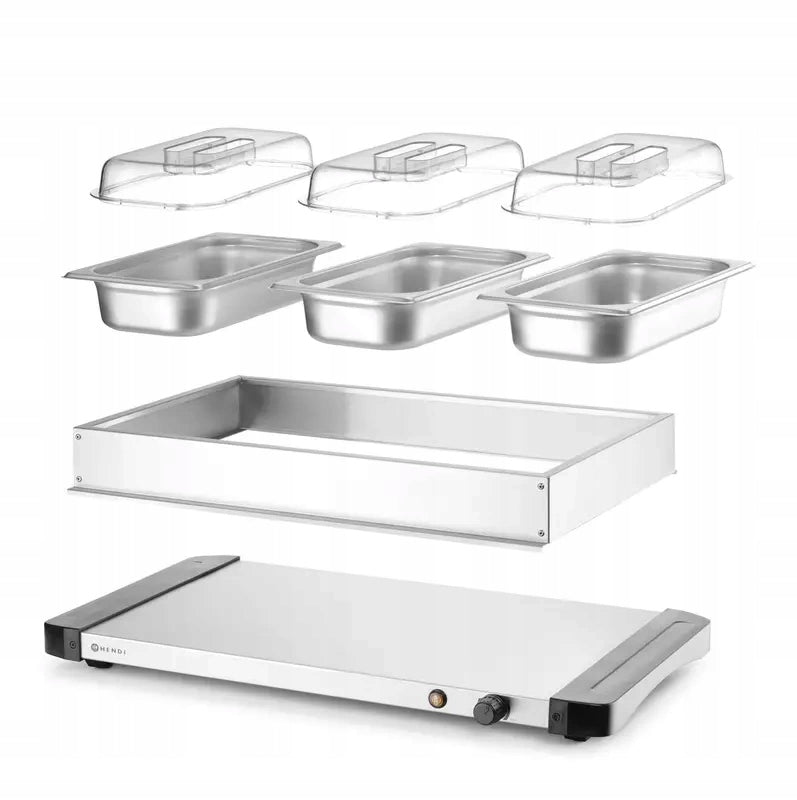SAUCE HEATER Hendi Electric Triple 230V Stainless Steel