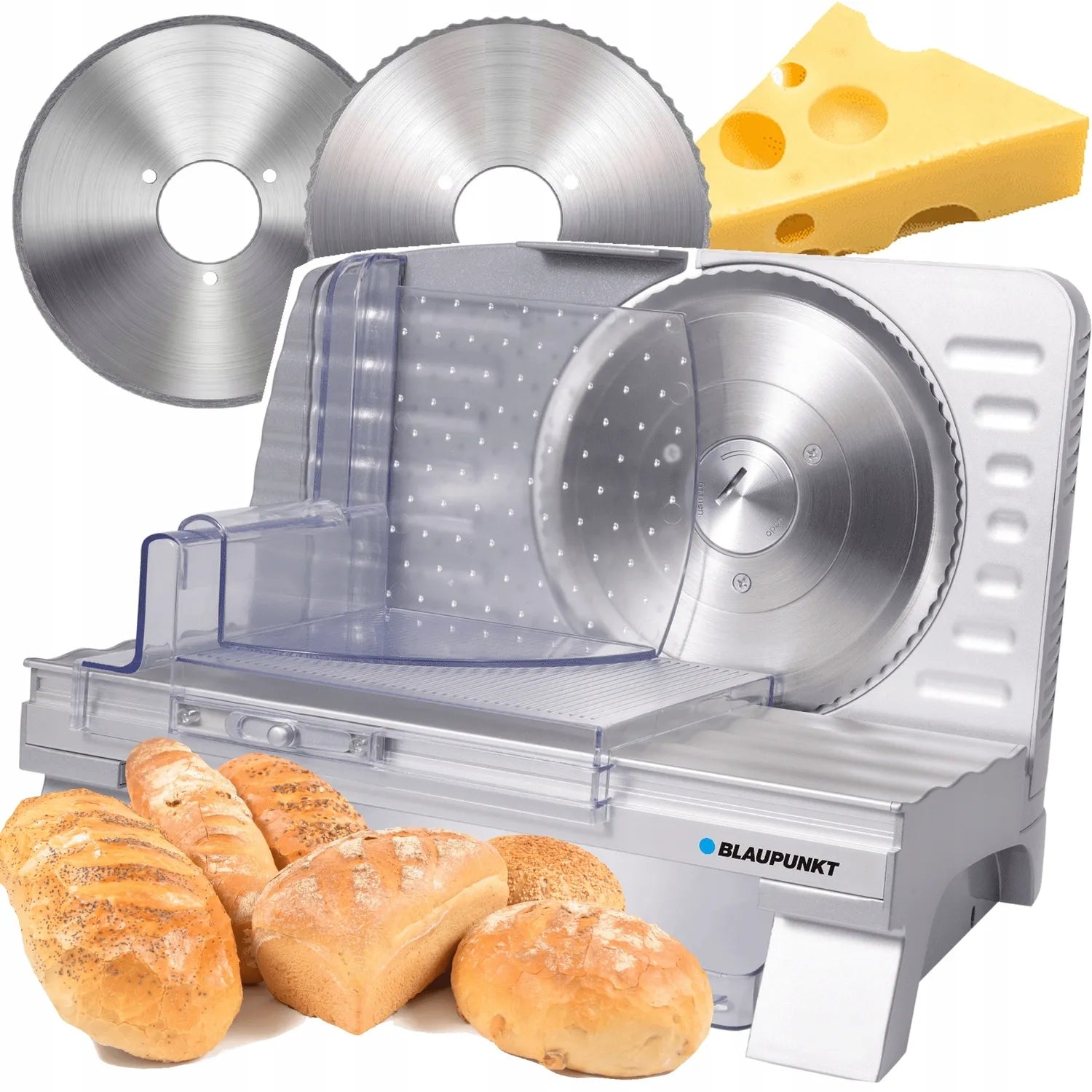 SAUSAGE BREAD SLICER STRONG BLAUPUNKT FMS601 TWO KNIVES