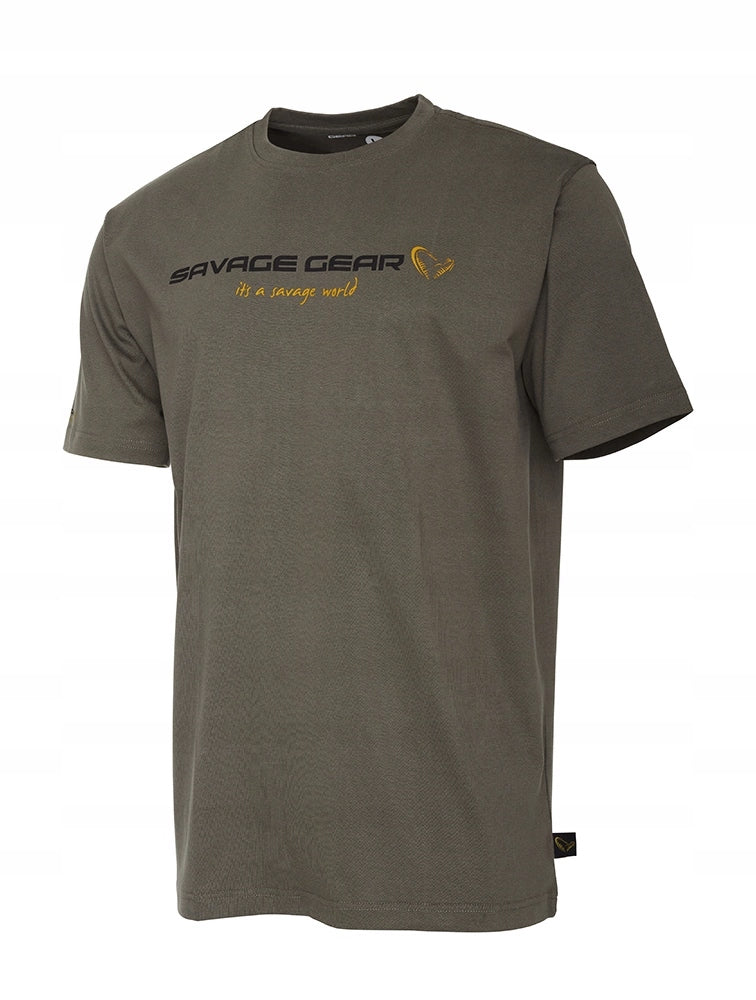 SAVAGE GEAR SG4 Logo T-Shirt Size XL Loden Green Color green