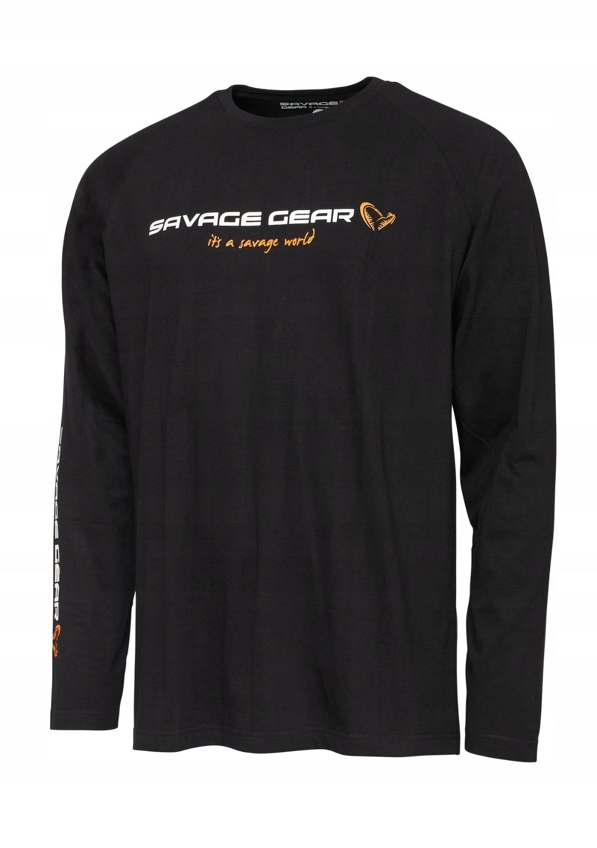 SAVAGE GEAR SIGNATURE LOGO LS T-SHIRT BLACK CAVIAR Size XL Packaging status original
