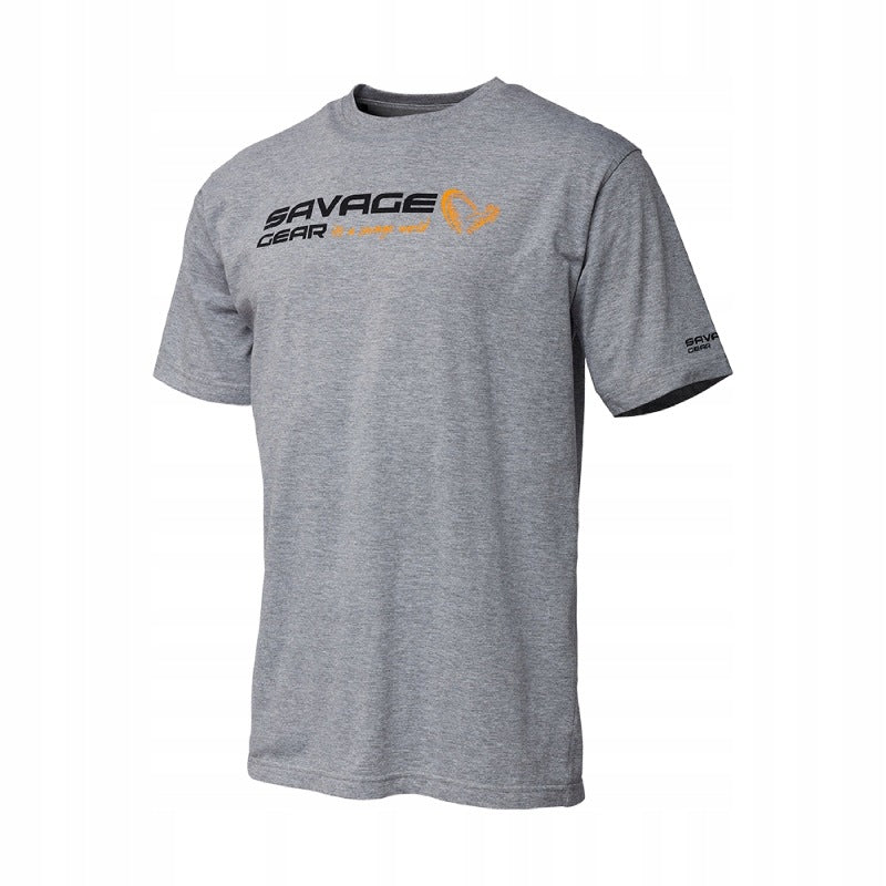 SAVAGE GEAR SIGNATURE LOGO T-SHIRT GREY MELANGE XL