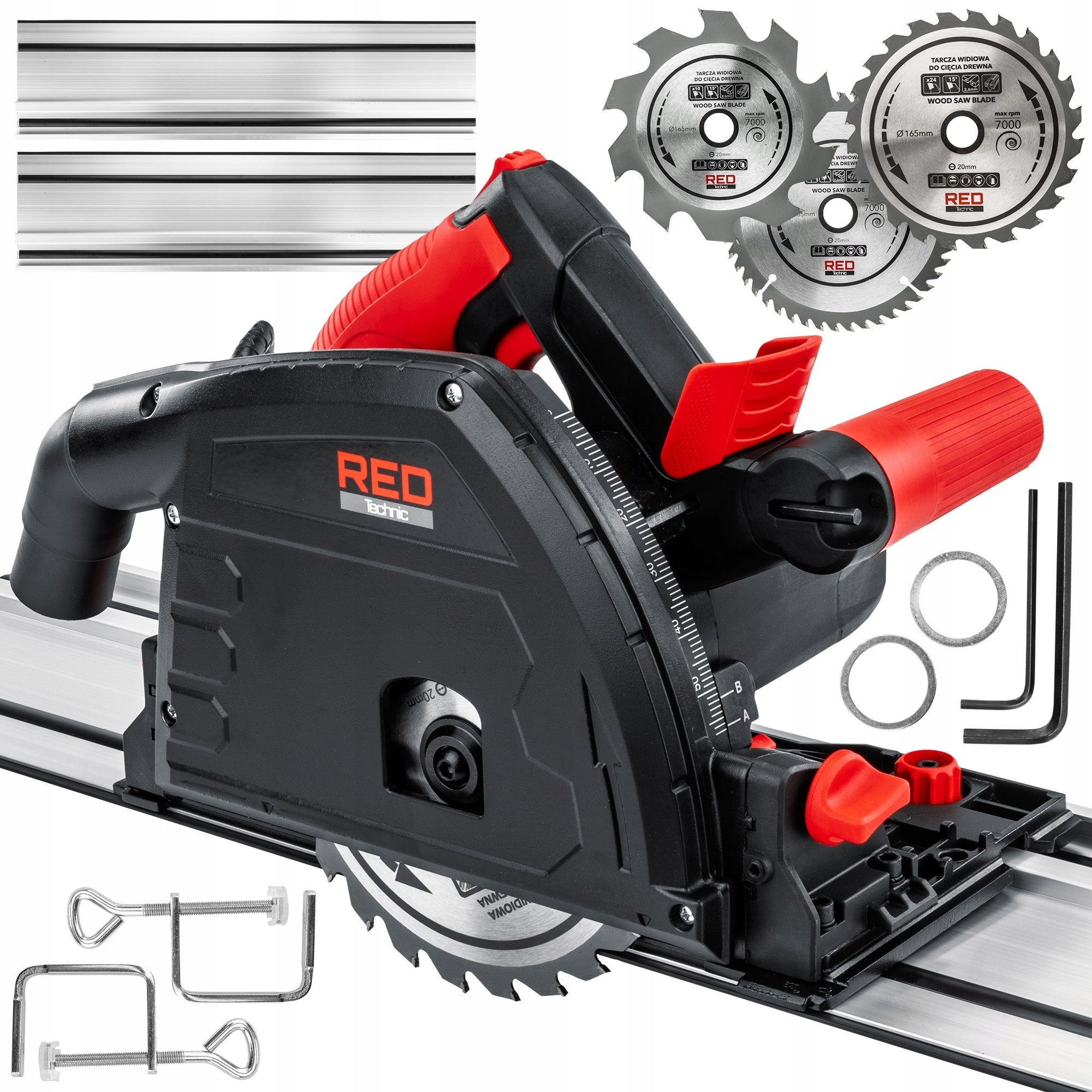 SAW-DEEPENING MACHINE PLUNGE SAW 2400W DISCS RAIL GUIDE