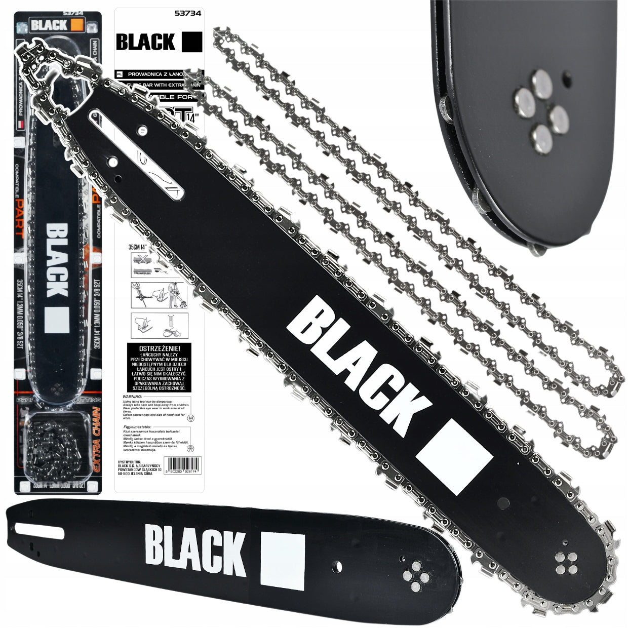 SAW GUIDE 14" + 2 CHAINS