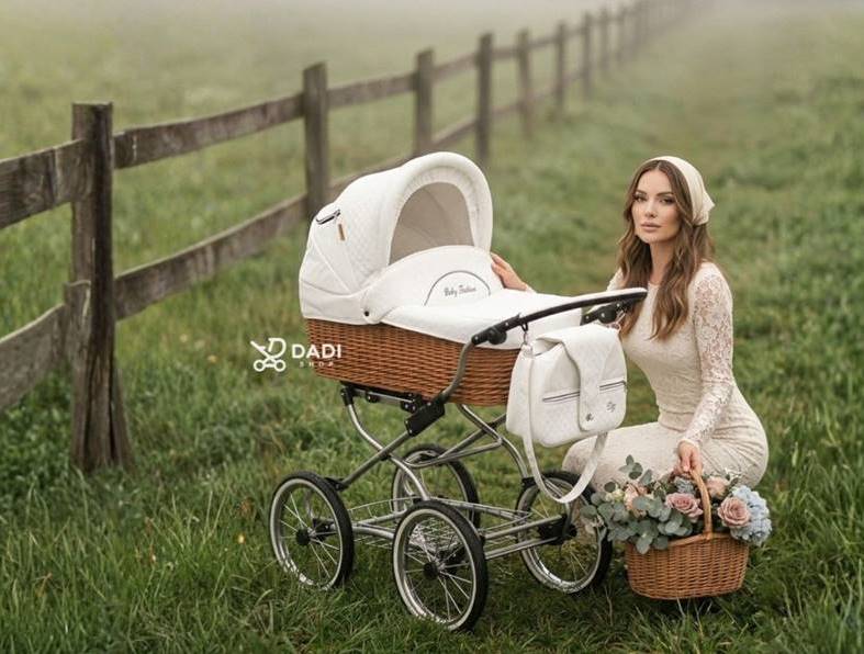 SCARLETT Baby Stroller 3in1 Unique Retro Style | Baby Fashion NW-1 Manufacturer code Wózek Retro 3w1- Scarlett NW-1