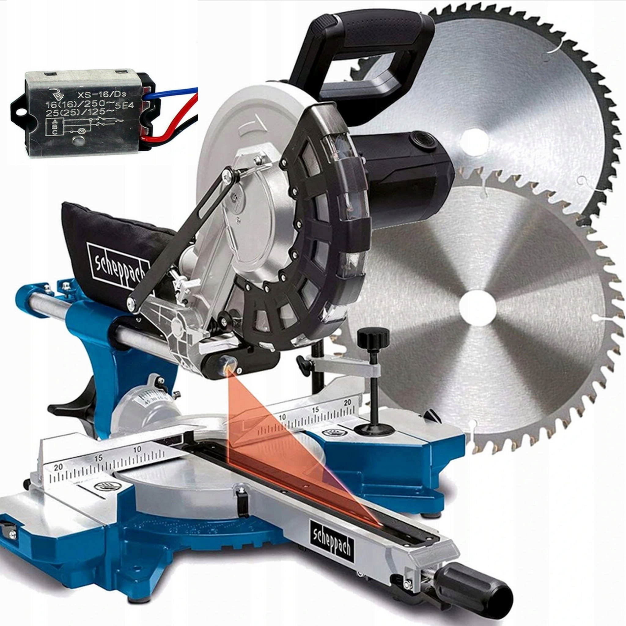 SCHEPPACH Bevel miter saw with sliding with SOFT-START HM254