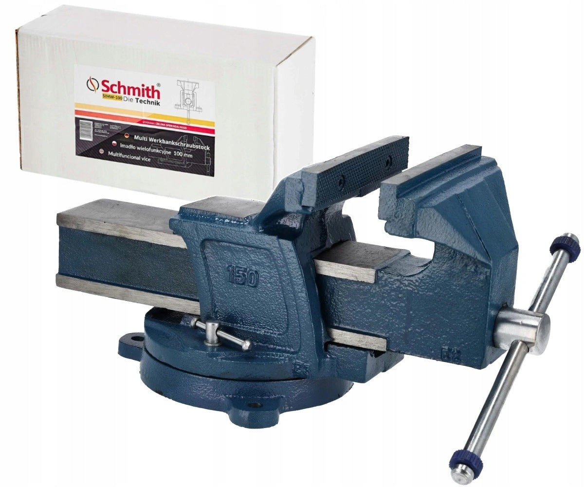 SCHMITH Cast iron locksmith rotary vise 150 mm with anvil SIMO-150