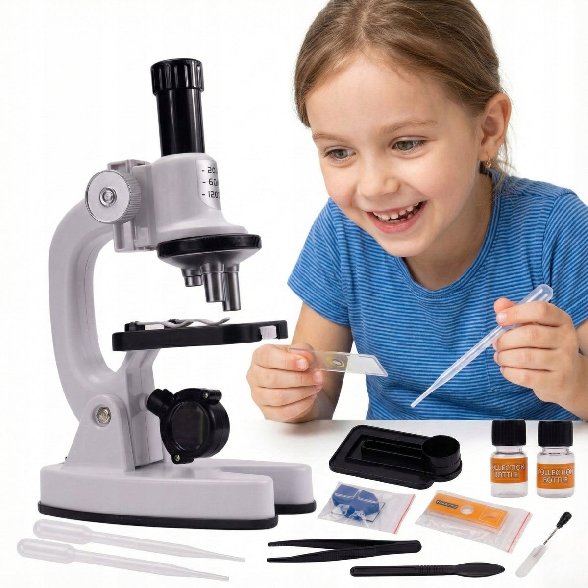 SCHOOL MICROSCOPE FOR CHILDREN 1200X RESEARCH SET GIFT