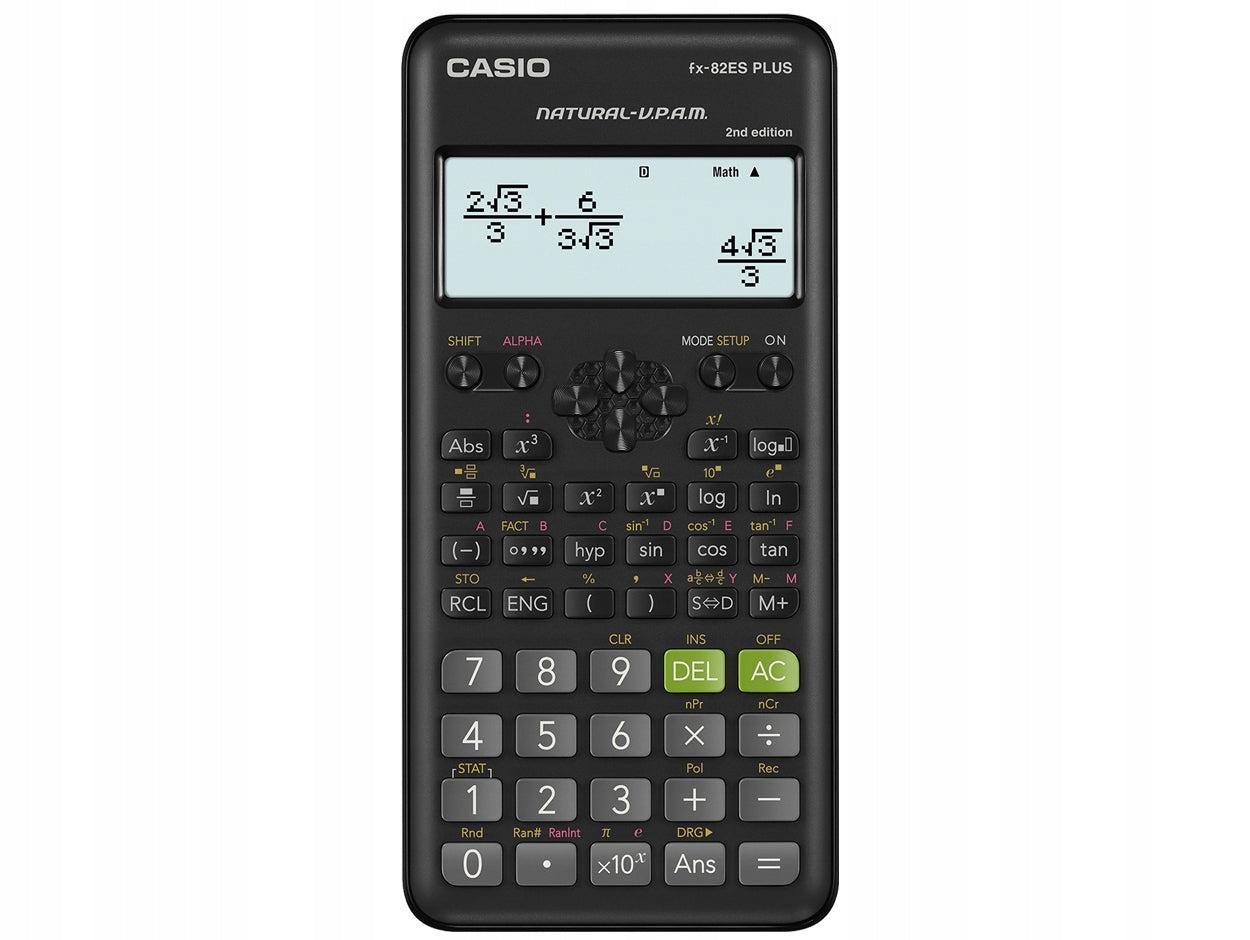 SCIENTIFIC CALCULATOR FOR STUDIES AND HIGH SCHOOL CASIO FX82ESPLUS NATURAL RECORD