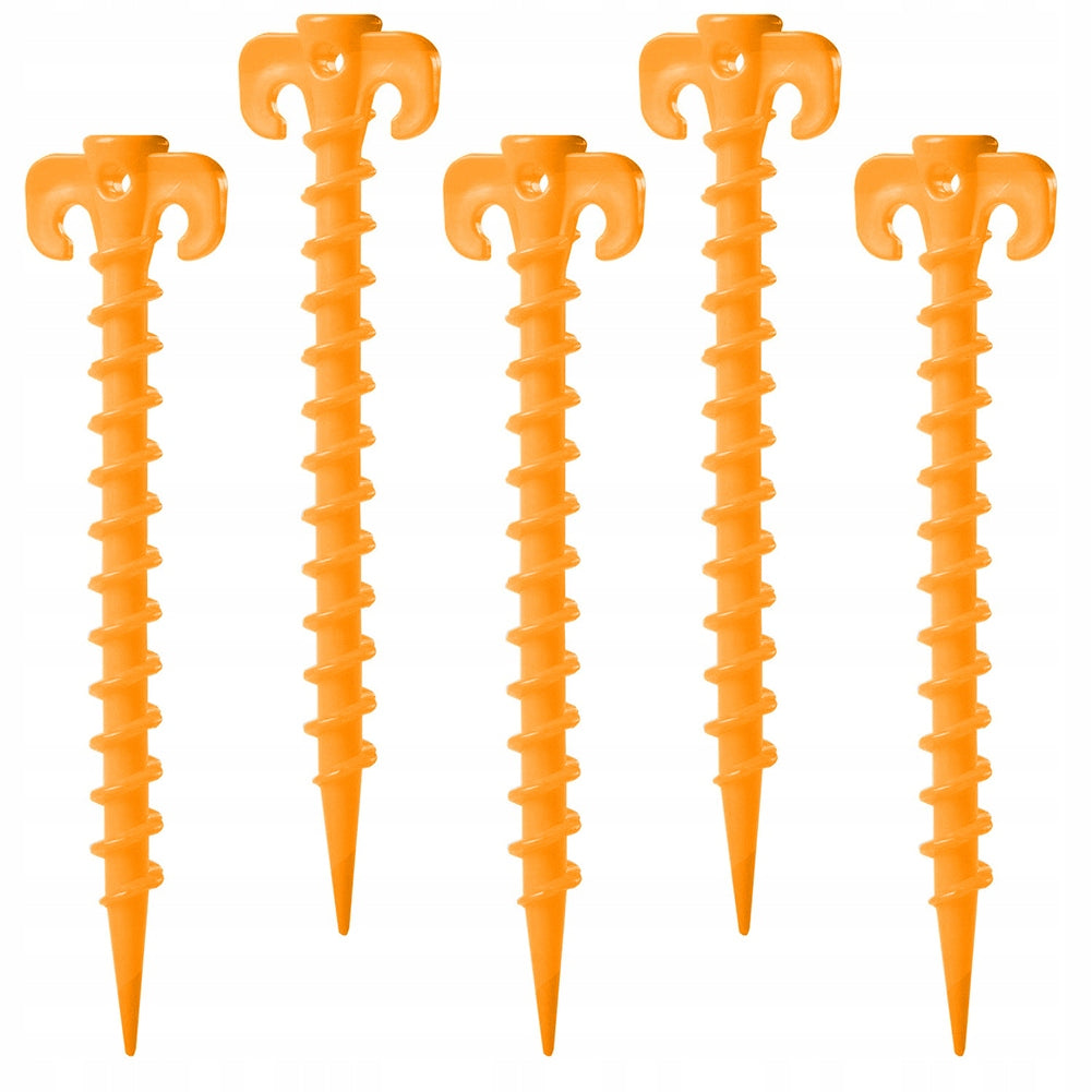 SCREW-IN HERRING SCREW PLASTIC PEG 19 cm 5 pcs