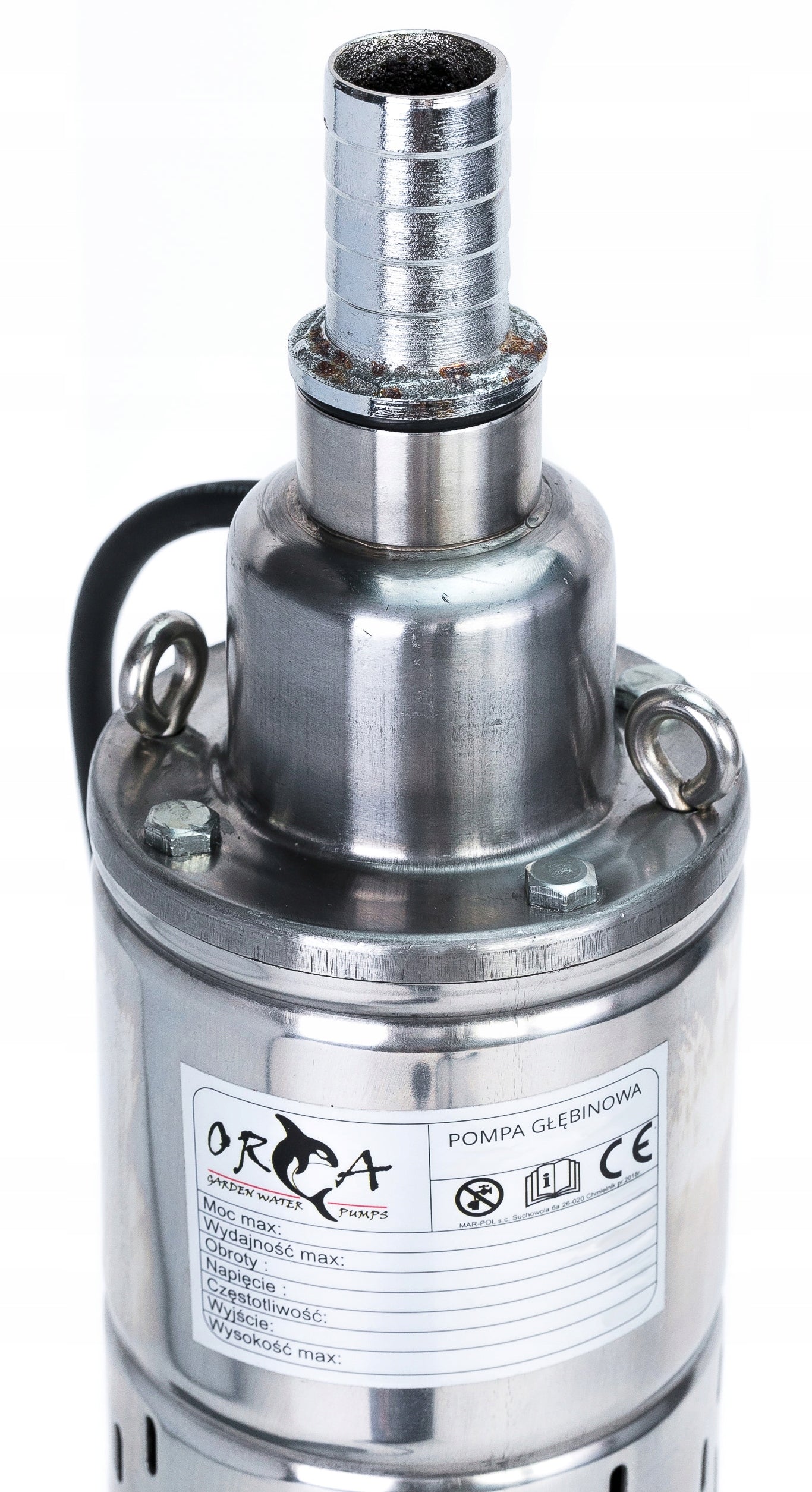 SCREW SUBMERSIBLE PUMP FOR WELL WATER 1700 l/h 4" FOR WATERING Pump type well