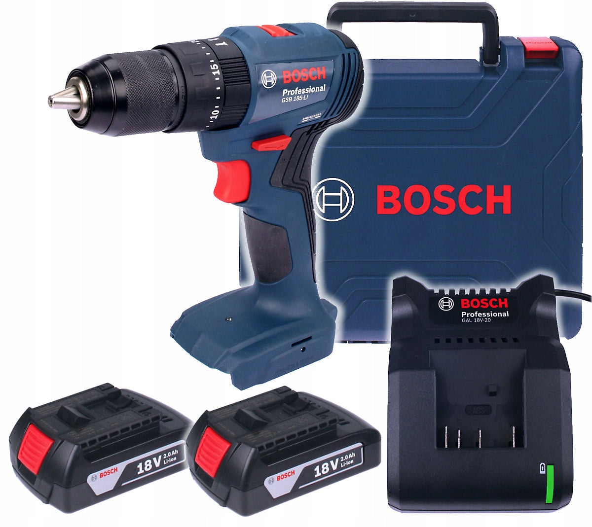 SCREWDRIVER GSB 185-LI BOSCH 2x2,0Ah BRUSHLESS