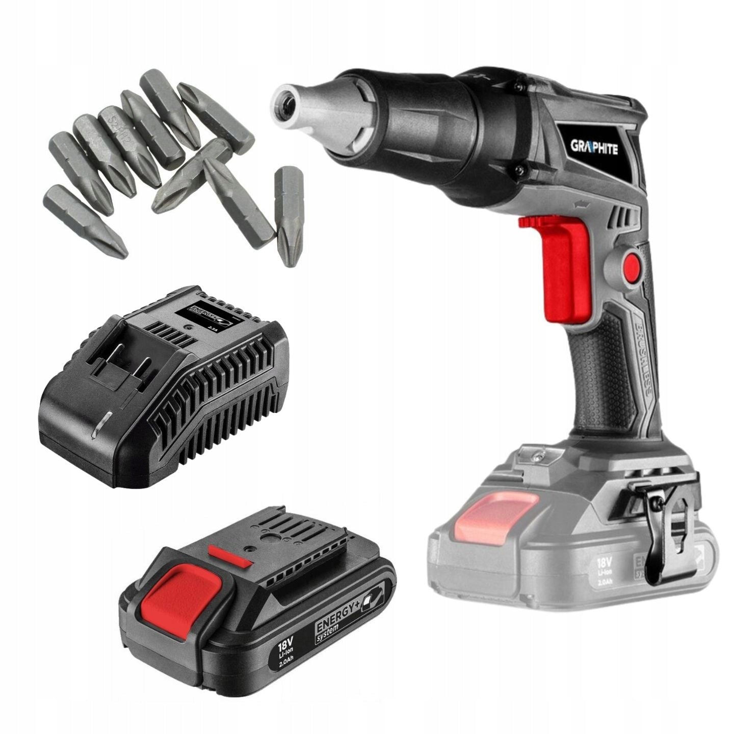 SCREWDRIVER plate g/k WITHOUT BRUSHES + AKU 2AH CHARGER