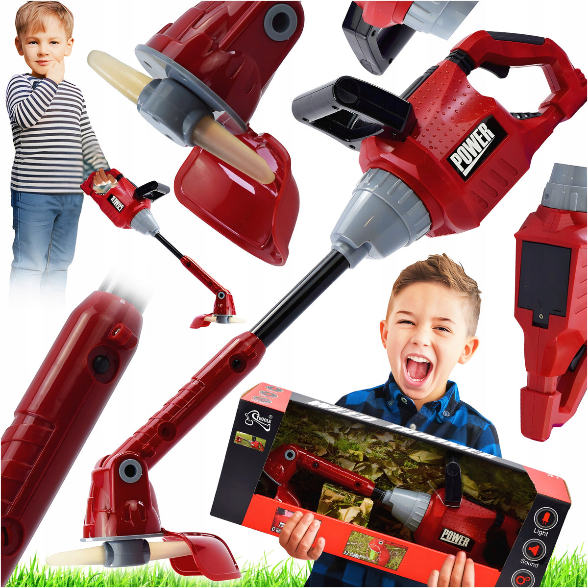 SCYTHE TRIMMER for children Toy with movable head Sound on batteries