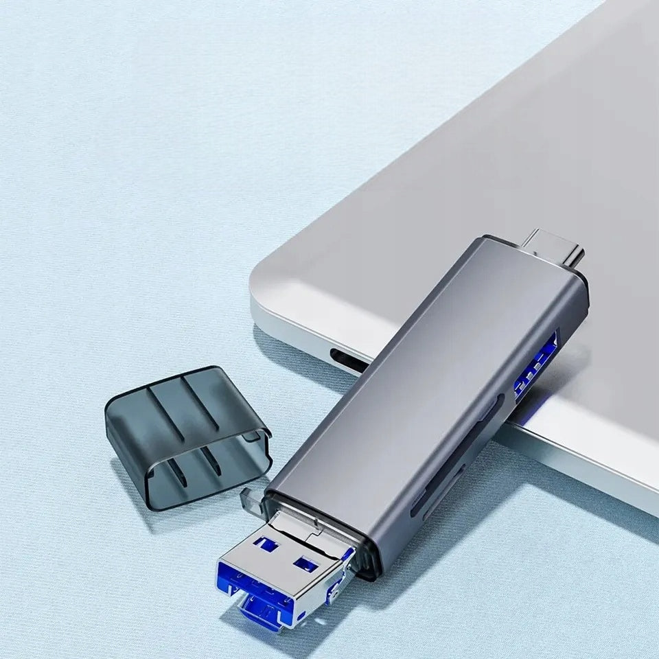 SD Memory Card Reader MicroSD OTG USB-C USB 3.0 Micro USB Adapter 6in1 Manufacturer code JN-ADMSD61