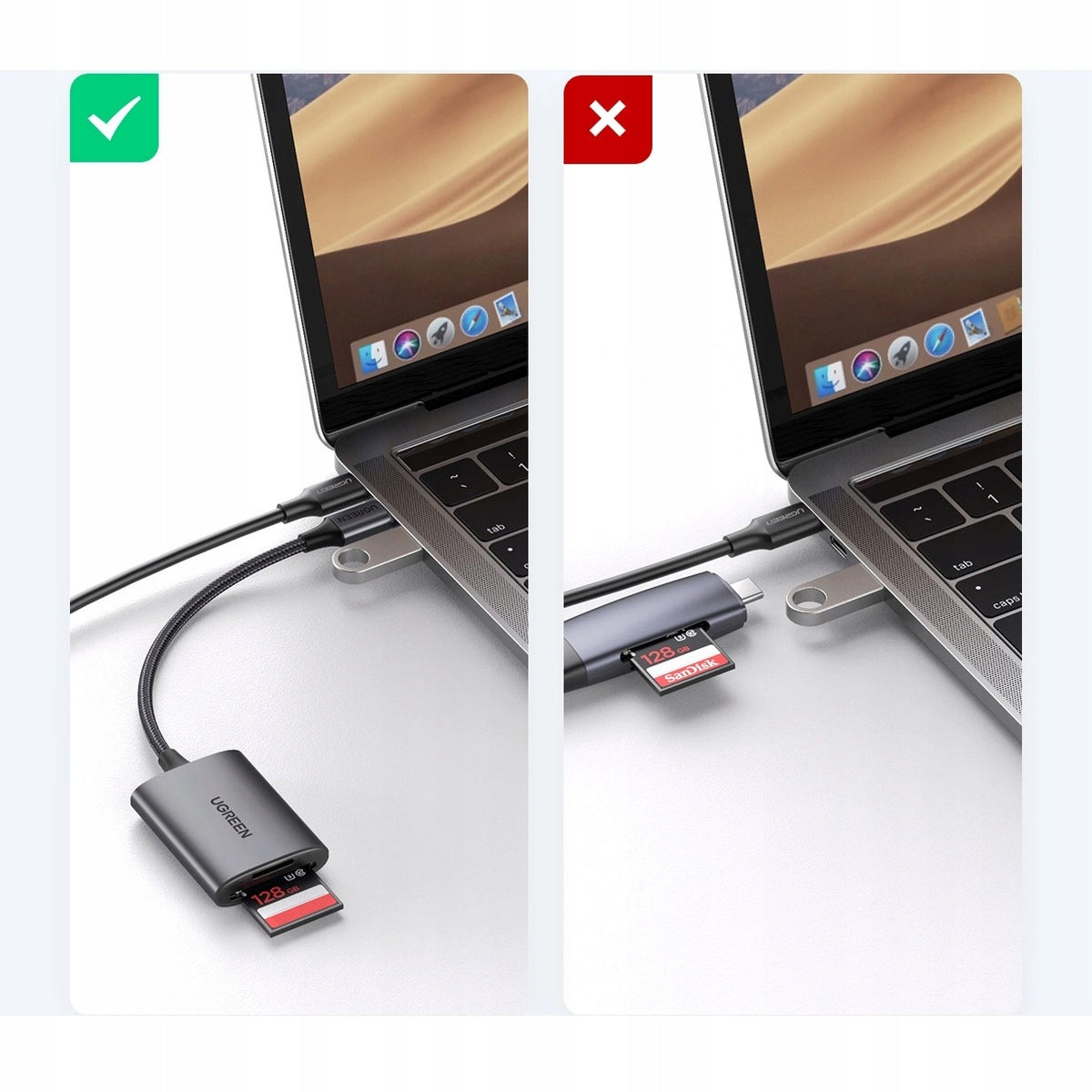 SD/TF card reader Ugreen CM401 USB C 5Gb/s - grey Manufacturer Ugreen