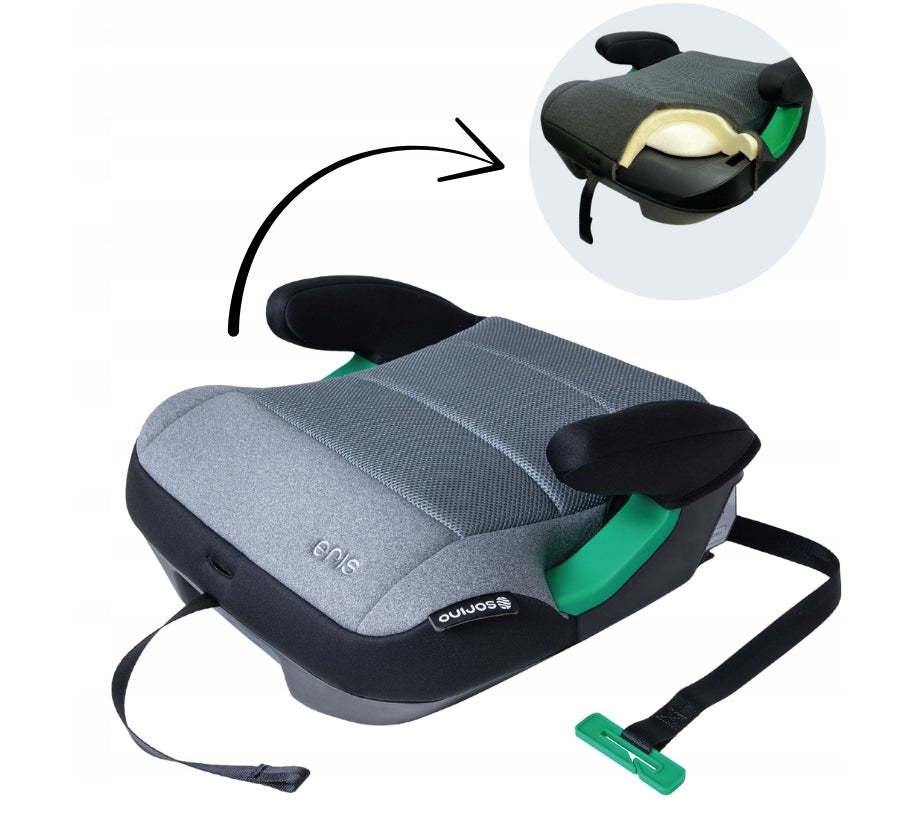 SEAT BOOSTER SEAT SORINO ERIS ISOFIX LIGHT/GREY 125-150CM
